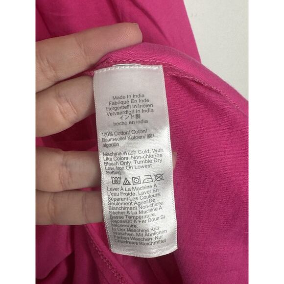 J.Crew Women’s Hot Pink Ruffle Tiered Cotton Short Sleeve Dress Size Small NEW - Picture 4 of 5